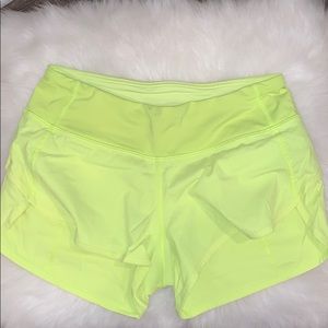 Lululemon yellow shorts